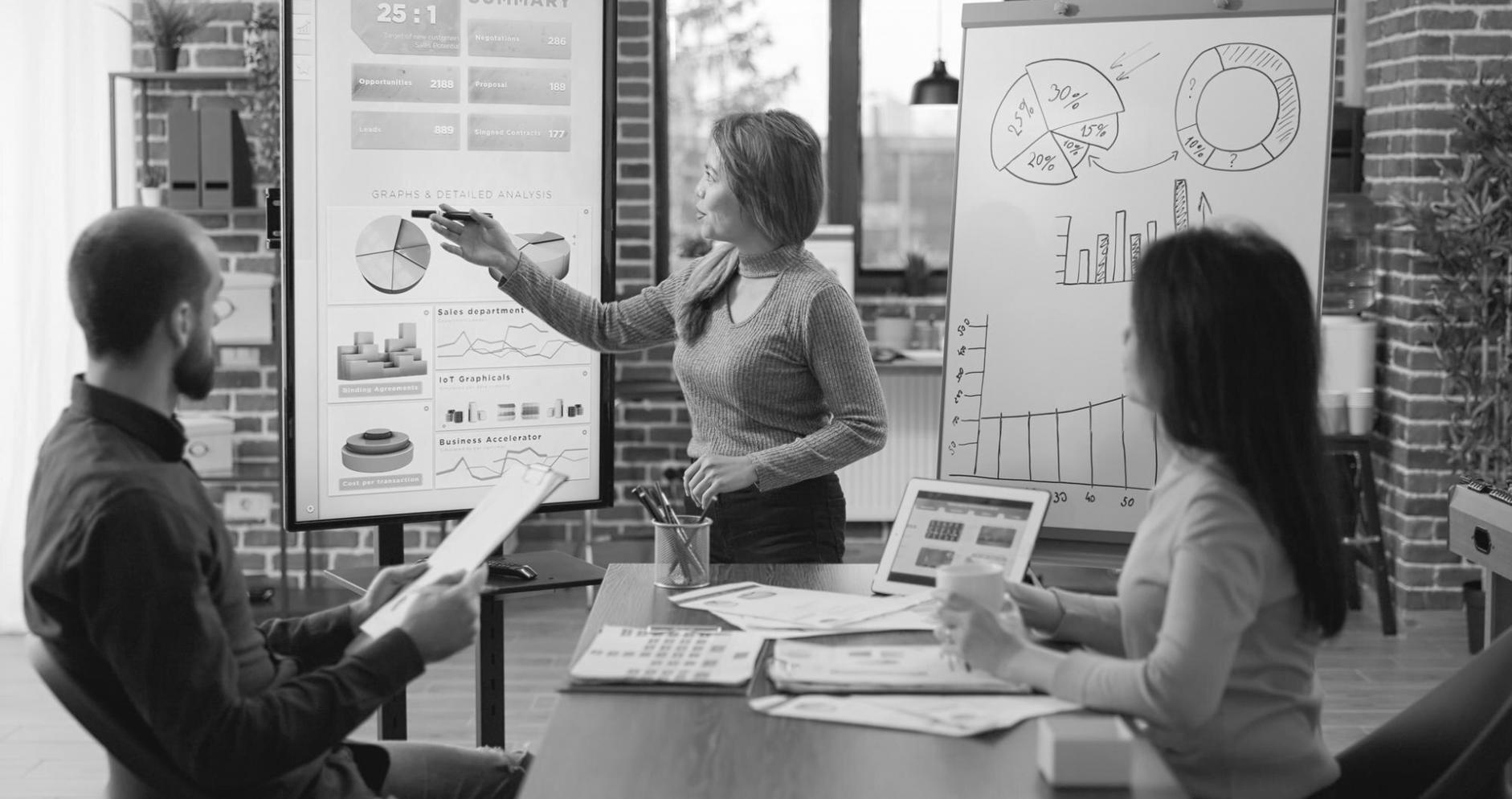 Interface d'analyse financière montrant des graphiques et tableaux de données en temps réel